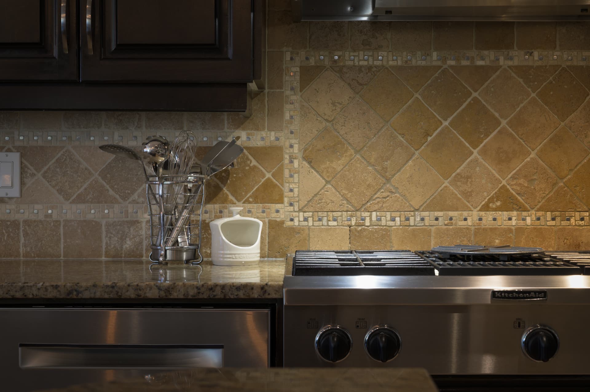 Kitchen finishes photographed for a real estate listing